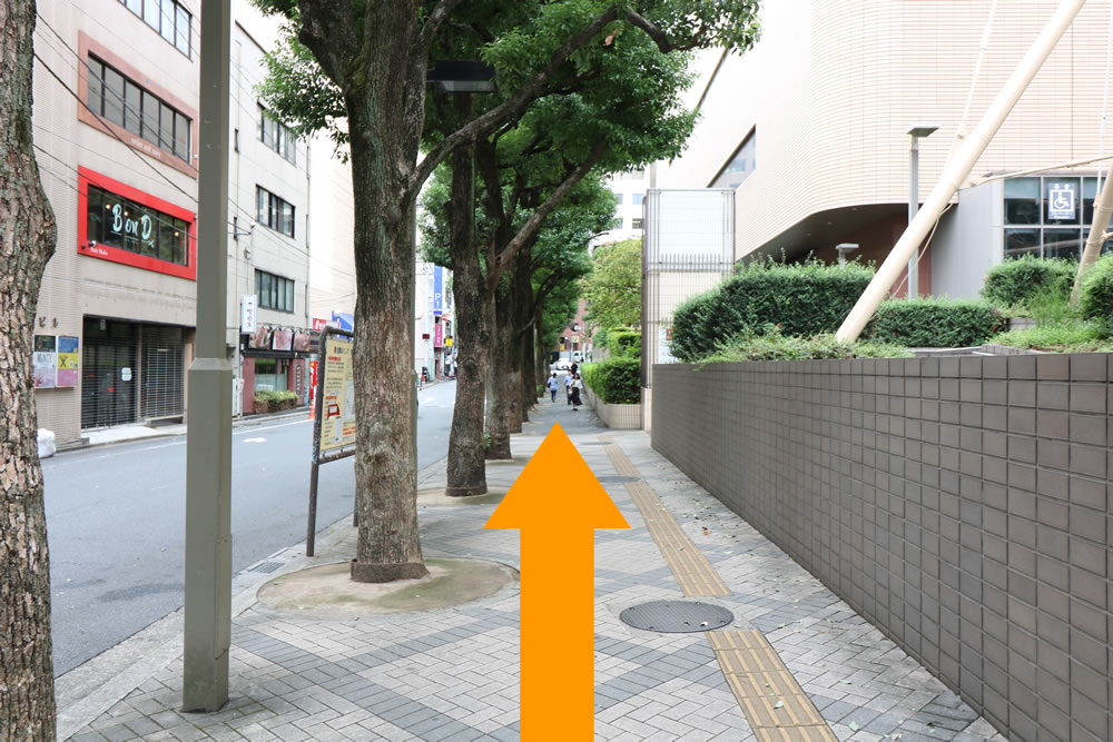 ⑦道なりに進みます